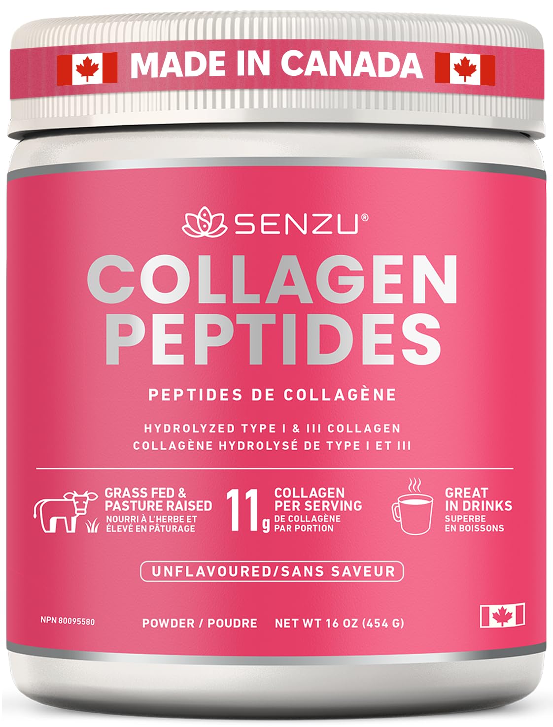 Senzu Premium Hydrolyzed Collagen Peptides for Hair Skin Joints